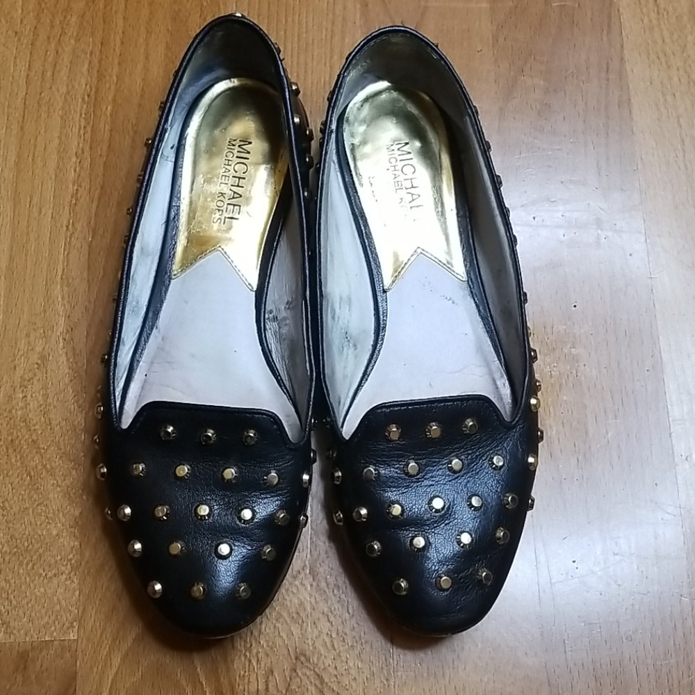 Michael Kors Ailee Gold Studded Flats Size 7 1/2